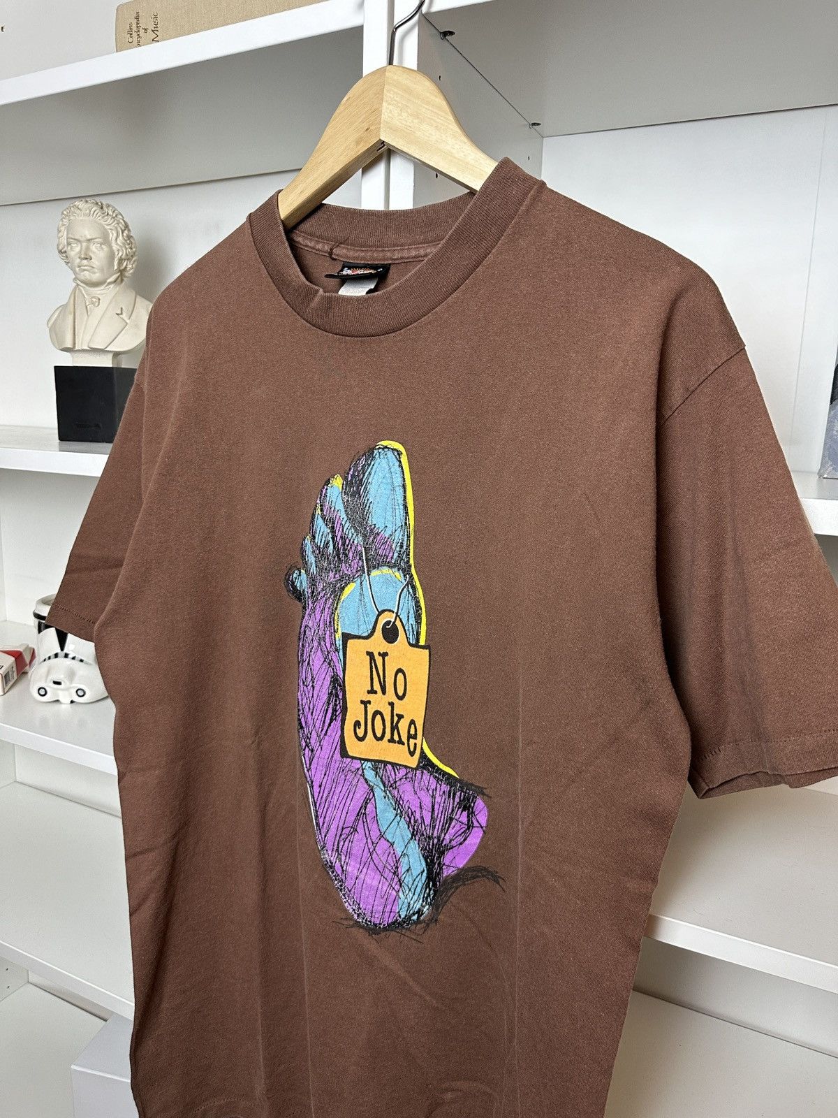 Vintage Vintage 90s No Joke Skateboards tee t-shirt Size US L / EU 52-54 / 3 - 5 Thumbnail