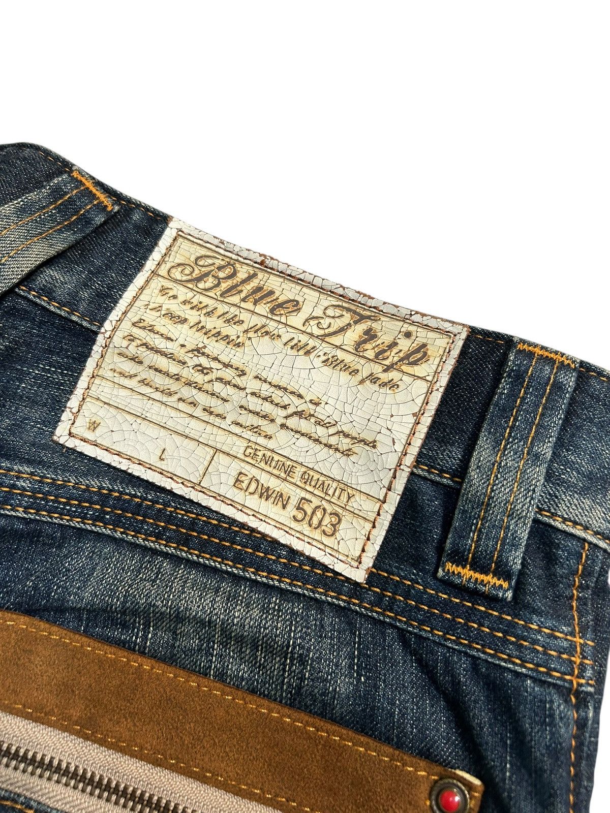 Japanese Brand × Kapital × Vintage Flare Edwin Bluetrip Japanese Style Denim Jeans Size US 29 - 10 Thumbnail
