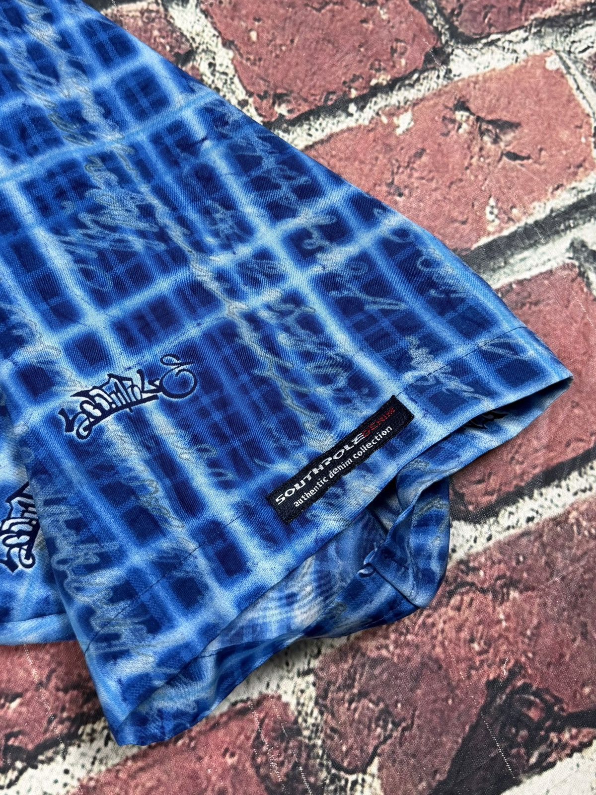 Southpole Vintage Y2K Southpole Blue Button Down Shirt AOP Hip Hop Size US XL / EU 56 / 4 - 6 Thumbnail