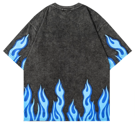 Japanese Brand × Vintage "Blue Fire-L" Oversized T-shirt Size US L / EU 52-54 / 3 - 2 Thumbnail