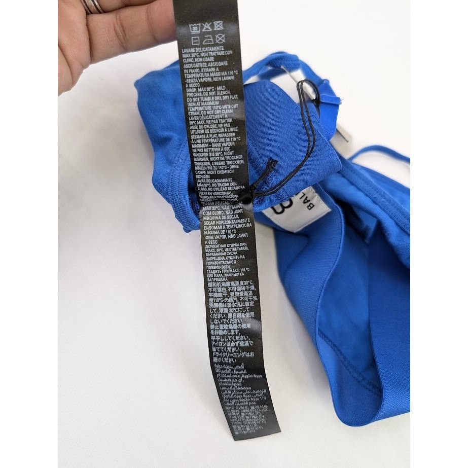 Balenciaga o1rshd1 Size: M / Soft Jersey Patch Sport Bra in Blue Size ONE SIZE - 17 Thumbnail