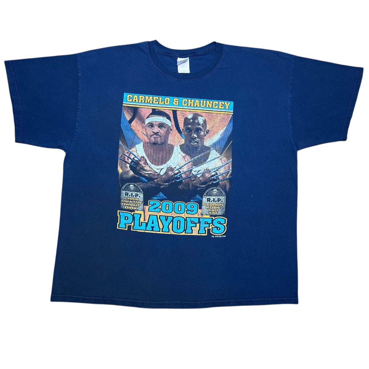 NBA 2009 Denver Nuggets Playoffs Carmelo Chauncey Wolverine Tee Size US XXL / EU 58 / 5 - 1 Thumbnail