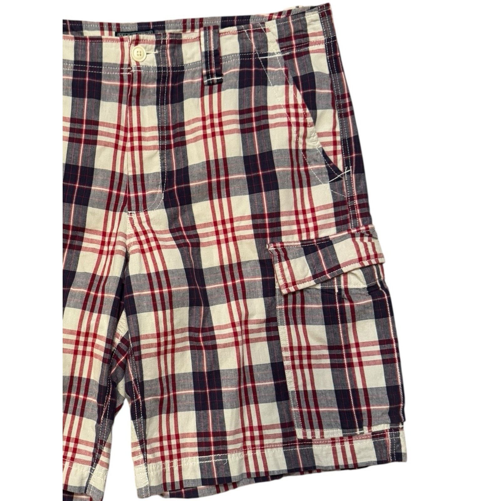 Polo Ralph Lauren Polo Jeans Co Ralph Lauren Cargo Shorts Purple Red Plaid Size US 36 / EU 52 - 2 Thumbnail