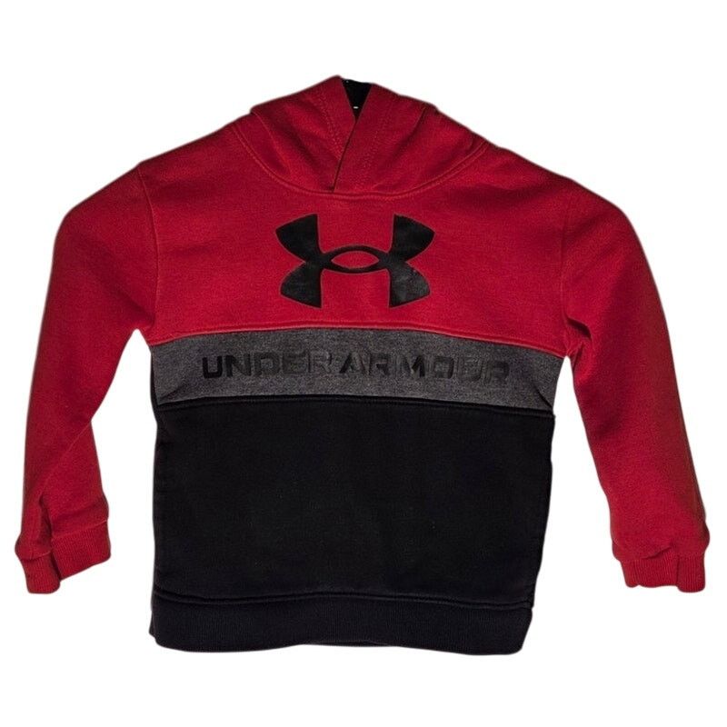 Under Armour Under Armour Red and Black Pullover Hoodie - Kids 3T Size XXS / US 00 / IT 34 - 1 Thumbnail