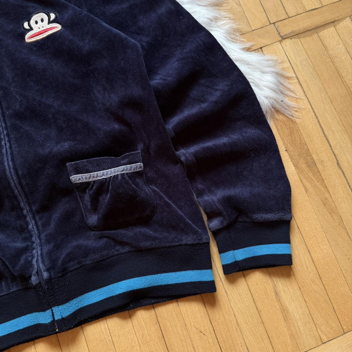 Paul Frank 📌 Vintage Paul Frank Y2K Velour Zip-Hoodie Size XL / US 12-14 / IT 48-50 - 7 Thumbnail