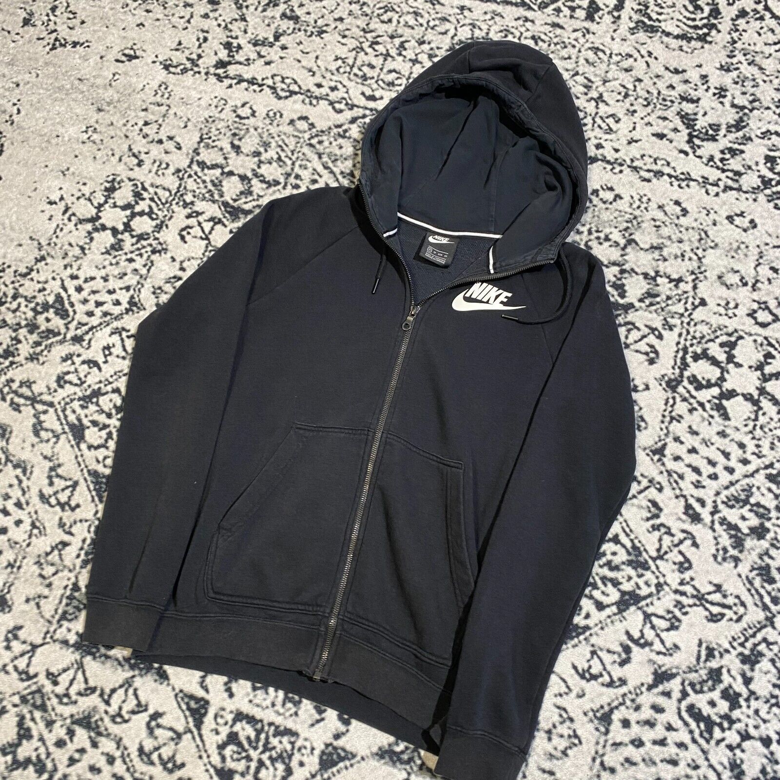 Nike × Vintage Vintage Nike Black Cotton Hoodie Size XS Archive Sport Size US XS / EU 42 / 0 - 2 Thumbnail