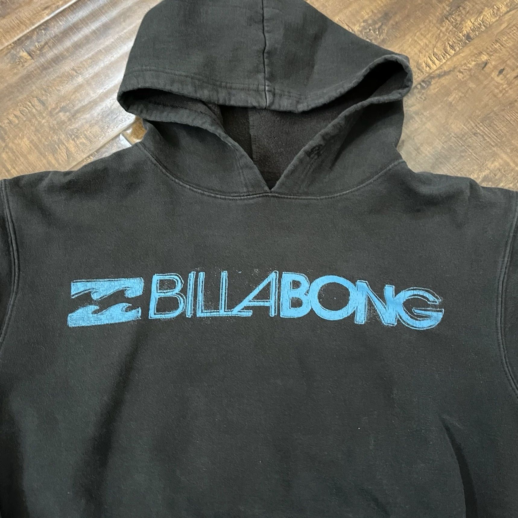 Billabong VINTAGE Billabong Mens Large Hoodie 90s Grunge Surf Logo Blue Black Sweatshirt Pullover Size US L / EU 52-54 / 3 - 2 Thumbnail