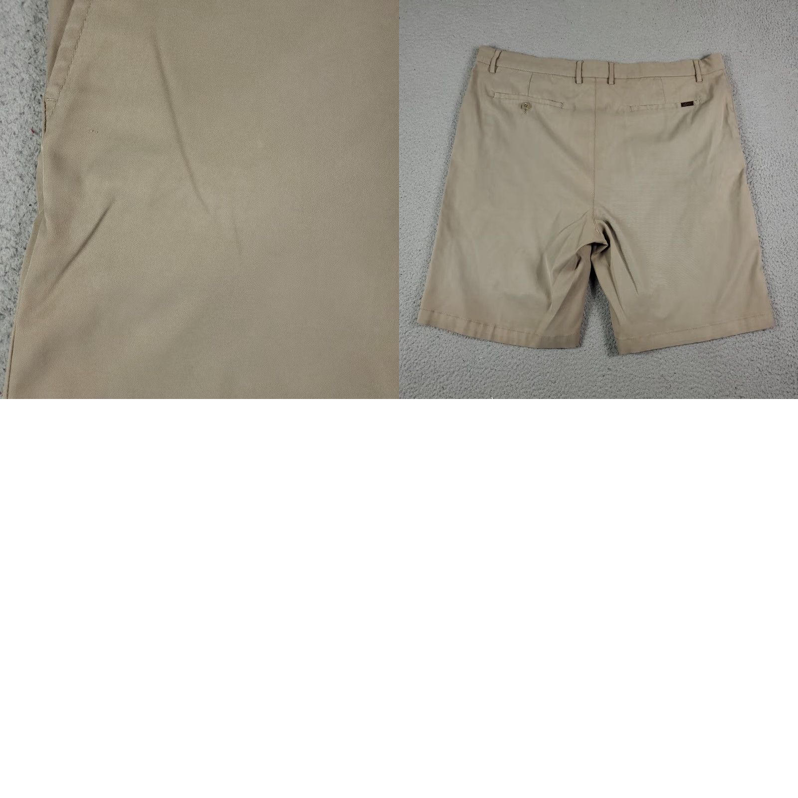 Vintage Greg Norman Mens Chino Shorts 40 Beige Flat Front Belt Loops Pockets Logo 40 in Waist Regular Size US 40 / EU 56 - 8 Thumbnail
