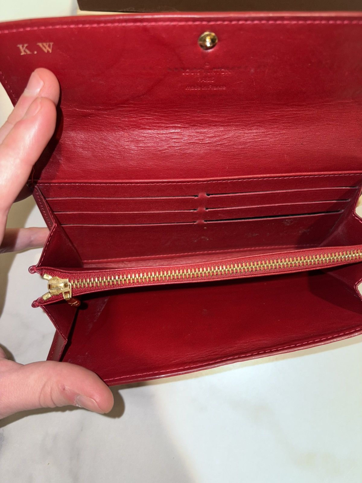 Louis Vuitton Red Louis Vuitton Vernis Long Wallet Size ONE SIZE - 9 Thumbnail