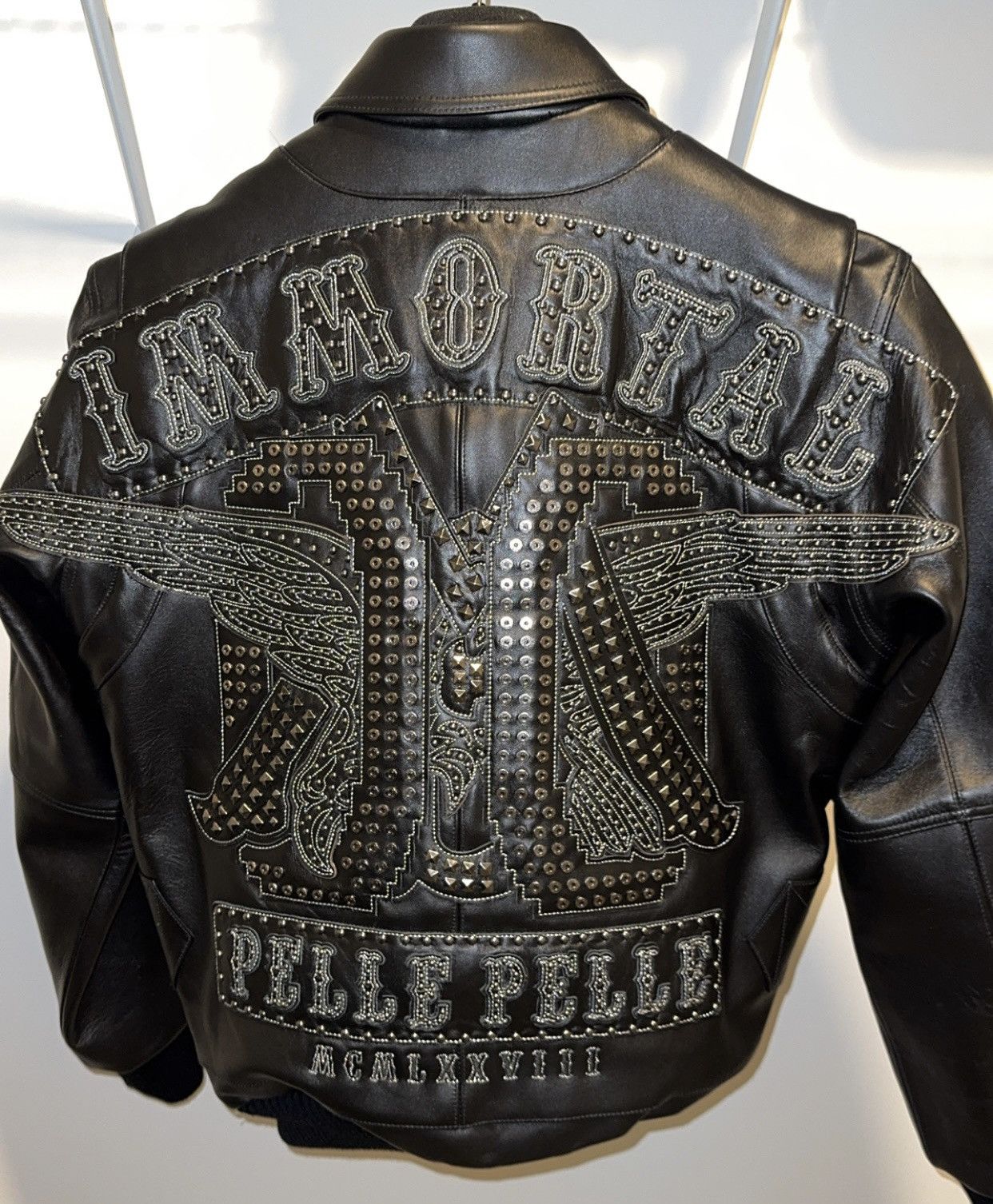 Pre-owned Pelle Pelle X Playboi Carti Pelle Pelle Opium Leather Immortal Jacket In Black