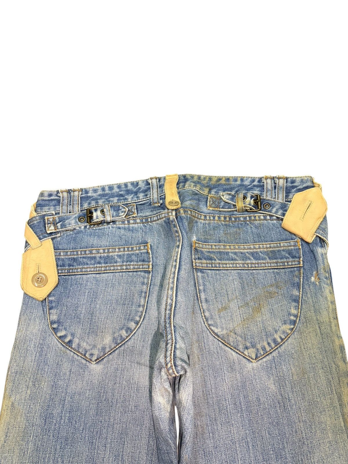 Acne Studios Prigs Side Waist Adjuster Mud Wash Distressed Jeans Size 32" / US 10 / IT 46 - 4 Thumbnail