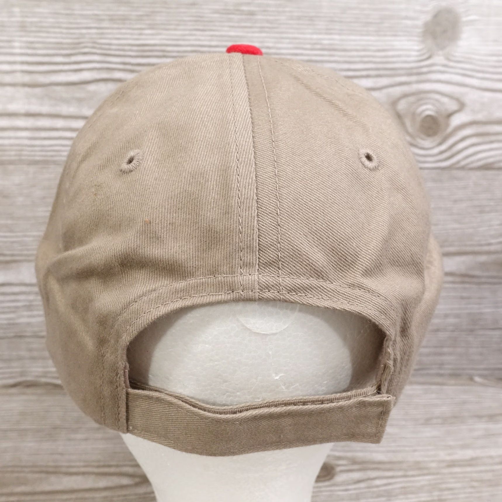 Vintage TRACTER SUPPLY SUPPLY CO TSC TAN ,RED ADJUSTABLE BASEBALL HAT CAP NEW! Size ONE SIZE - 5 Thumbnail