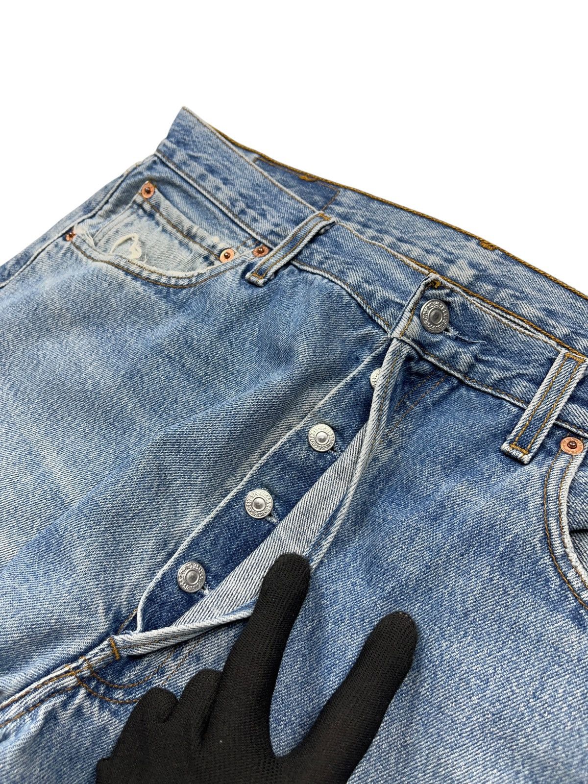 Death Grips Death Grips Custom Made Jeans On Vintage Levi’s 501 Size US 36 / EU 52 - 13 Thumbnail