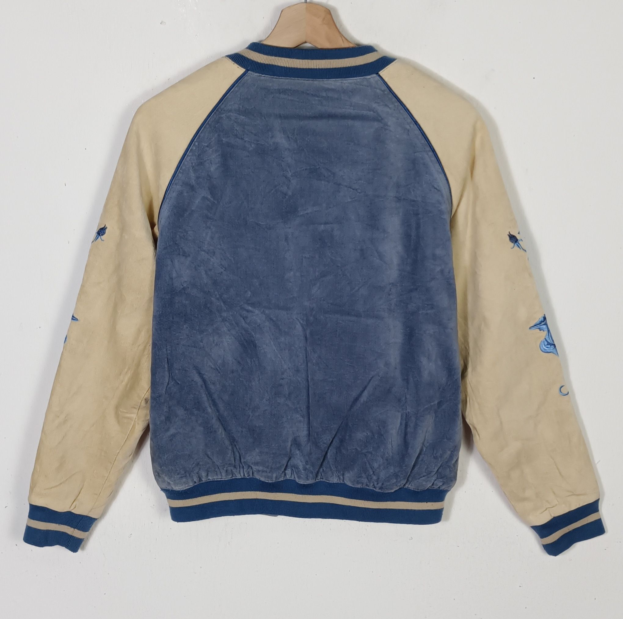 Japanese Brand Vintage Denim Bank Sukajan Embroidery Jacket Size US M / EU 48-50 / 2 - 4 Thumbnail