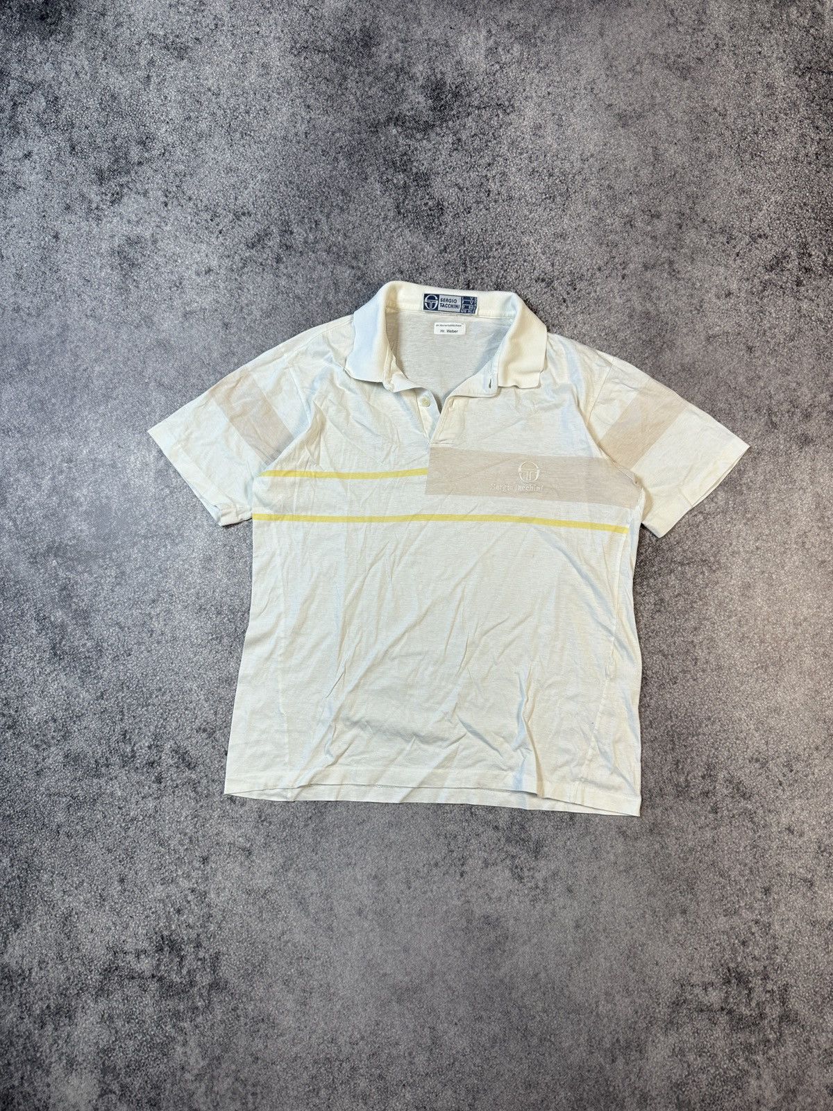 Sergio Tacchini × Vintage Vintage Sergio Tacchini Polo Streetwear Rare Italian Design Size US S / EU 44-46 / 1 - 1 Thumbnail