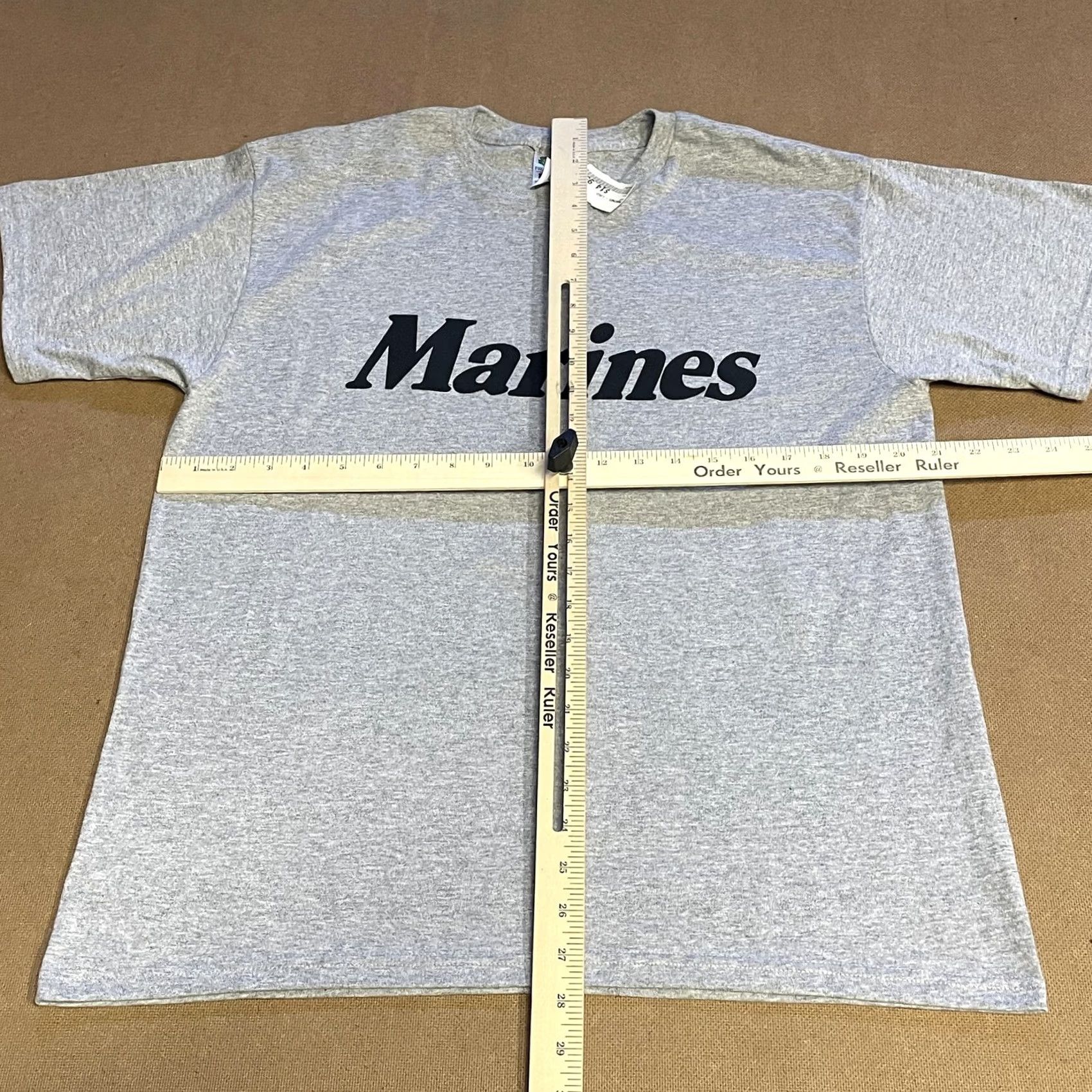 Fruit Of The Loom Marines Shirt Mens Large Gray Fruit of the Loom Military Training Tee Cotton Blend Size US L / EU 52-54 / 3 - 4 Thumbnail
