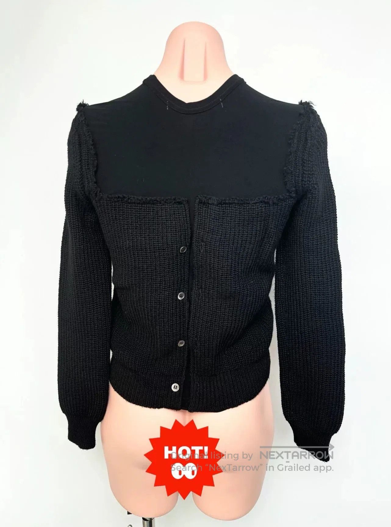 Comme des Garcons Comme des Garçons Knit Top with Button Detail. Size S / US 4 / IT 40 - 3 Thumbnail