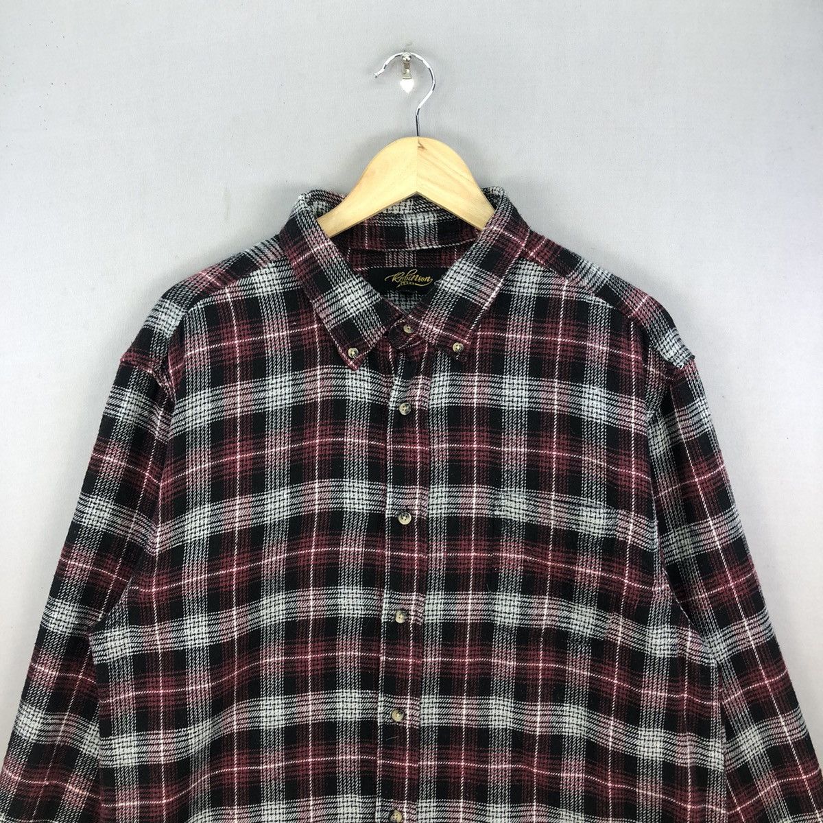 Japanese Brand Robinson Single Pocket 3 Fabric Plaid Checker Flannel Size US L / EU 52-54 / 3 - 4 Thumbnail