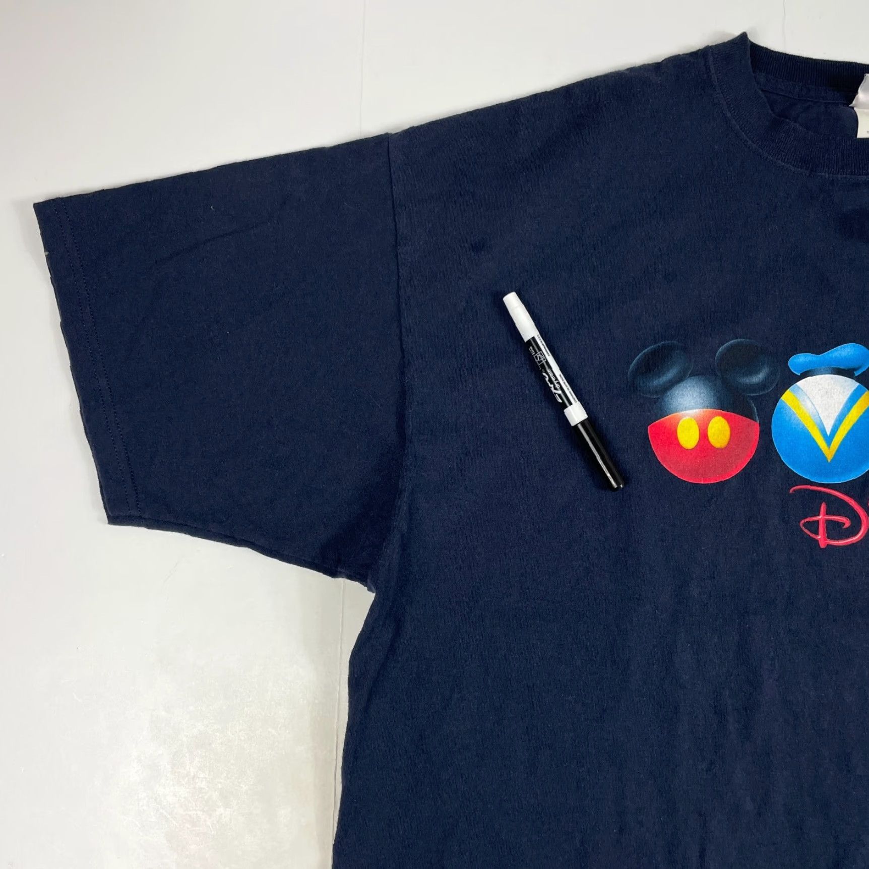 Disney VINTAGE Disney Shirt Adult 2XL Blue Mickey Goofy Short Sleeve Crew Neck Men T-Shirt Logo (Regular) Size US XXL / EU 58 / 5 - 2 Thumbnail
