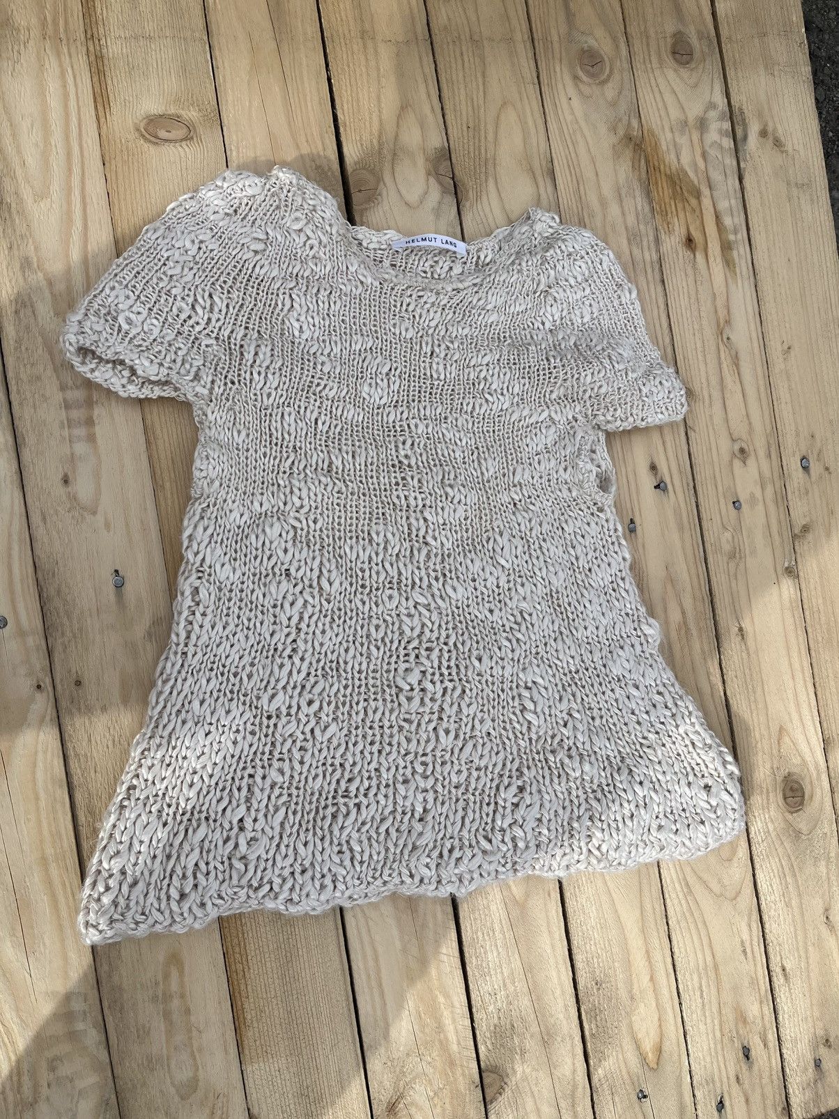 Helmut Lang SAMPLE HELMIT LANG HAND KNITTED SWEATER Size S / US 4 / IT 40 - 1 Thumbnail