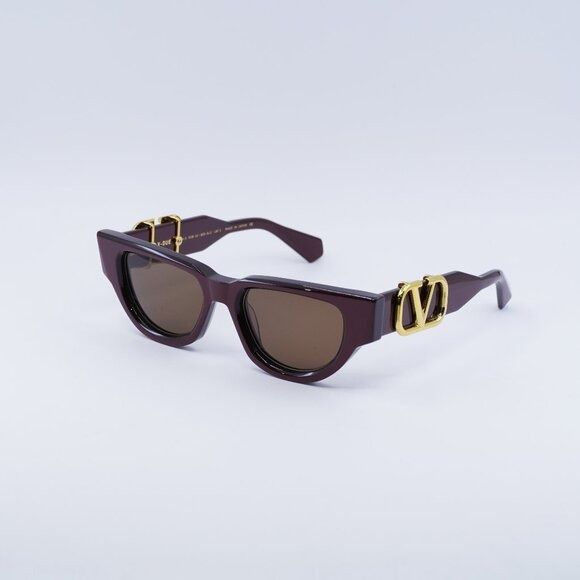 Valentino Valentino V-DUE VLS-103B Sunglasses Bordeaux Cat Eye Frame Size ONE SIZE - 1 Thumbnail