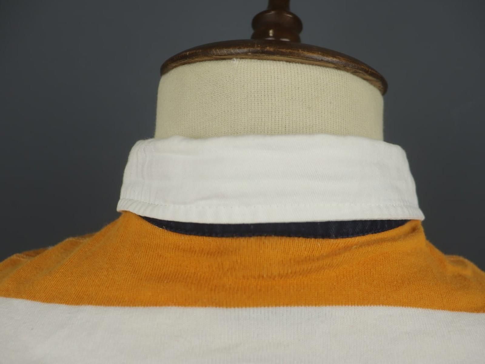 Paul & Shark Paul & Shark White Yellow Striped Collared Polo Shirt Size L Size US L / EU 52-54 / 3 - 9 Thumbnail