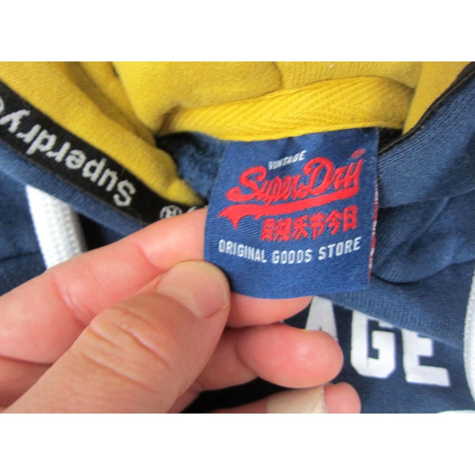 Superdry VINTAGE Superdry Hoodie Adult Small Blue Yellow Japan Split Panel Fleece 90s Size US S / EU 44-46 / 1 - 3 Thumbnail