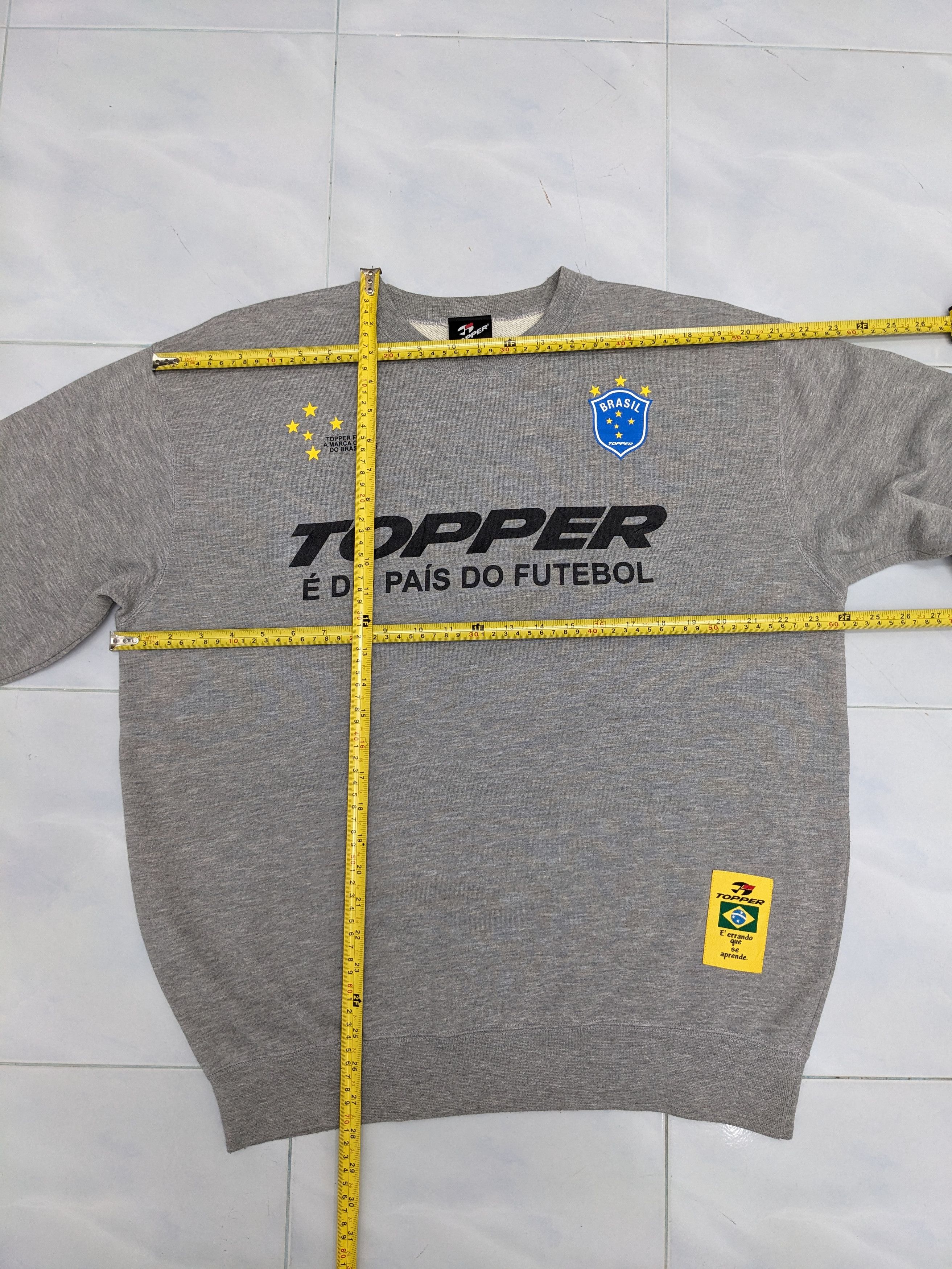 Vintage Vintage 1990 Topper Brasil Football País do Futebol Crewneck Size US XL / EU 56 / 4 - 8 Thumbnail
