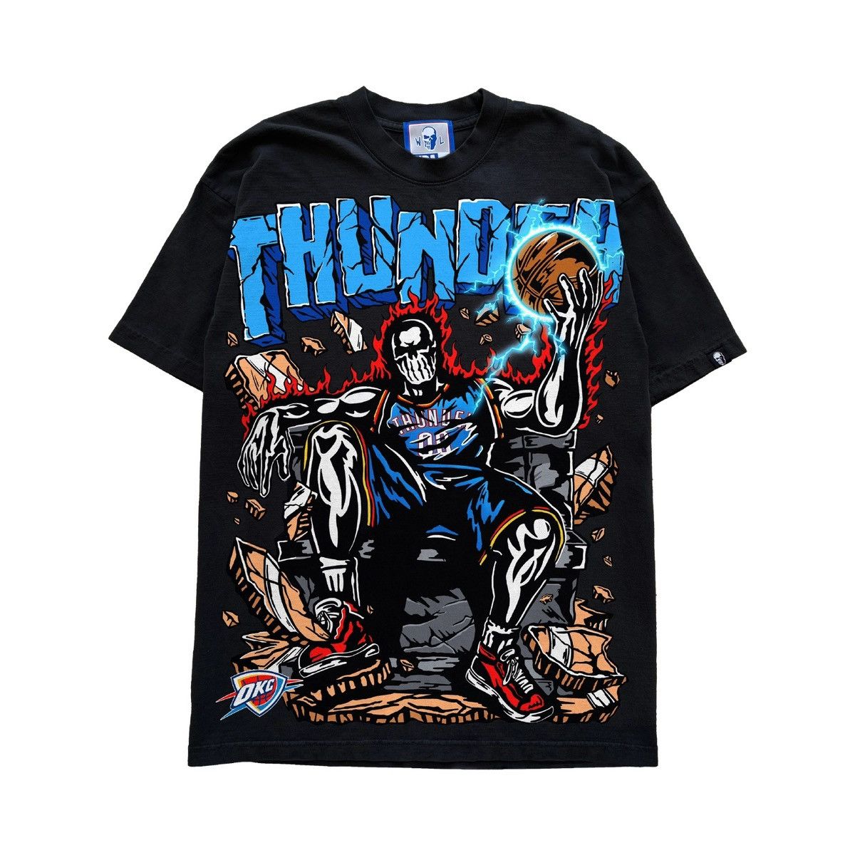 NBA × Warren Lotas 2025 WARREN LOTAS OKC THUNDER THRONE BLACK T-SHIRT (M) Size US M / EU 48-50 / 2 - 1 Preview