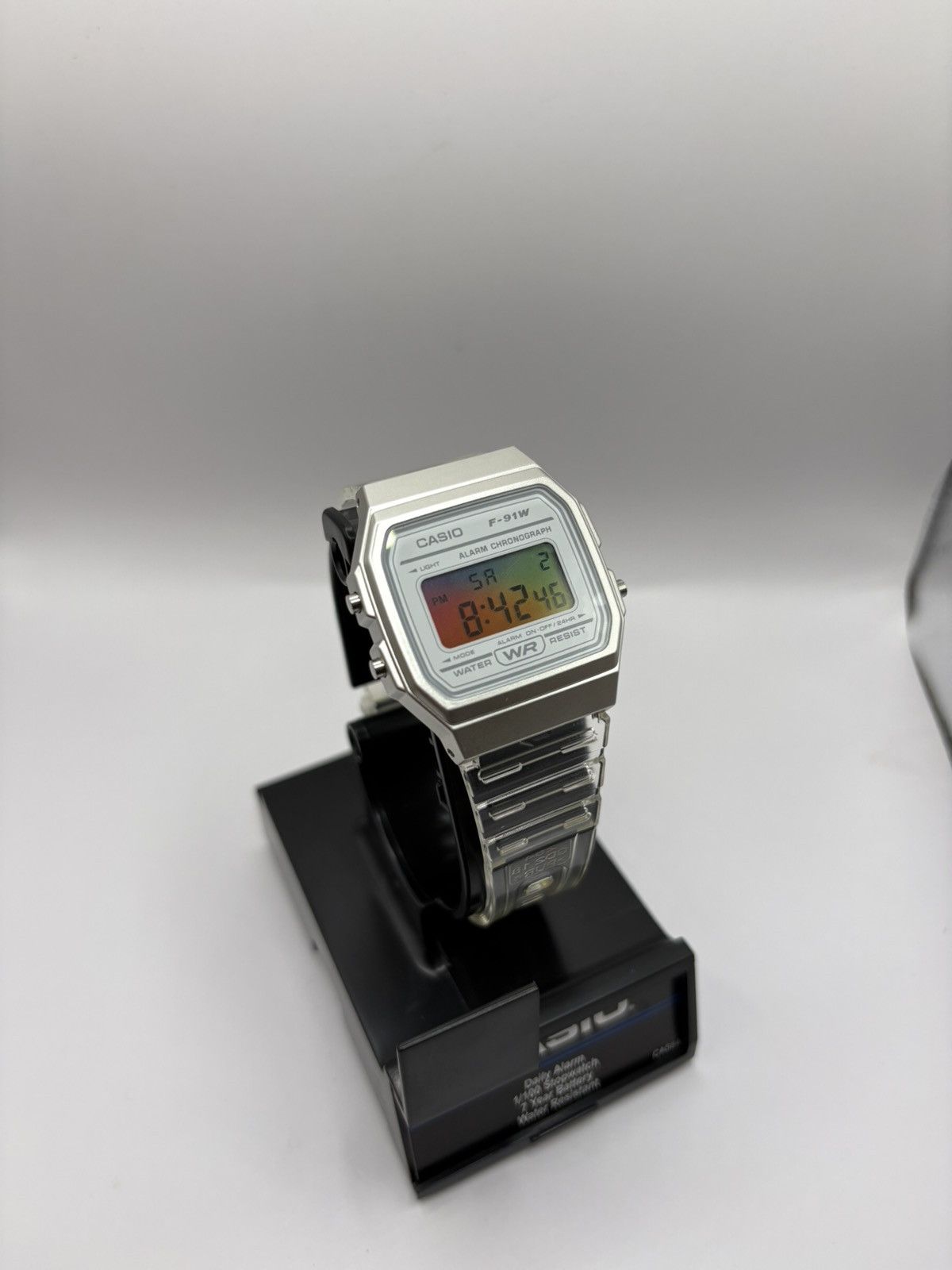 Casio Custom Clear Casio F91w Rainbow Face Size ONE SIZE - 2 Thumbnail