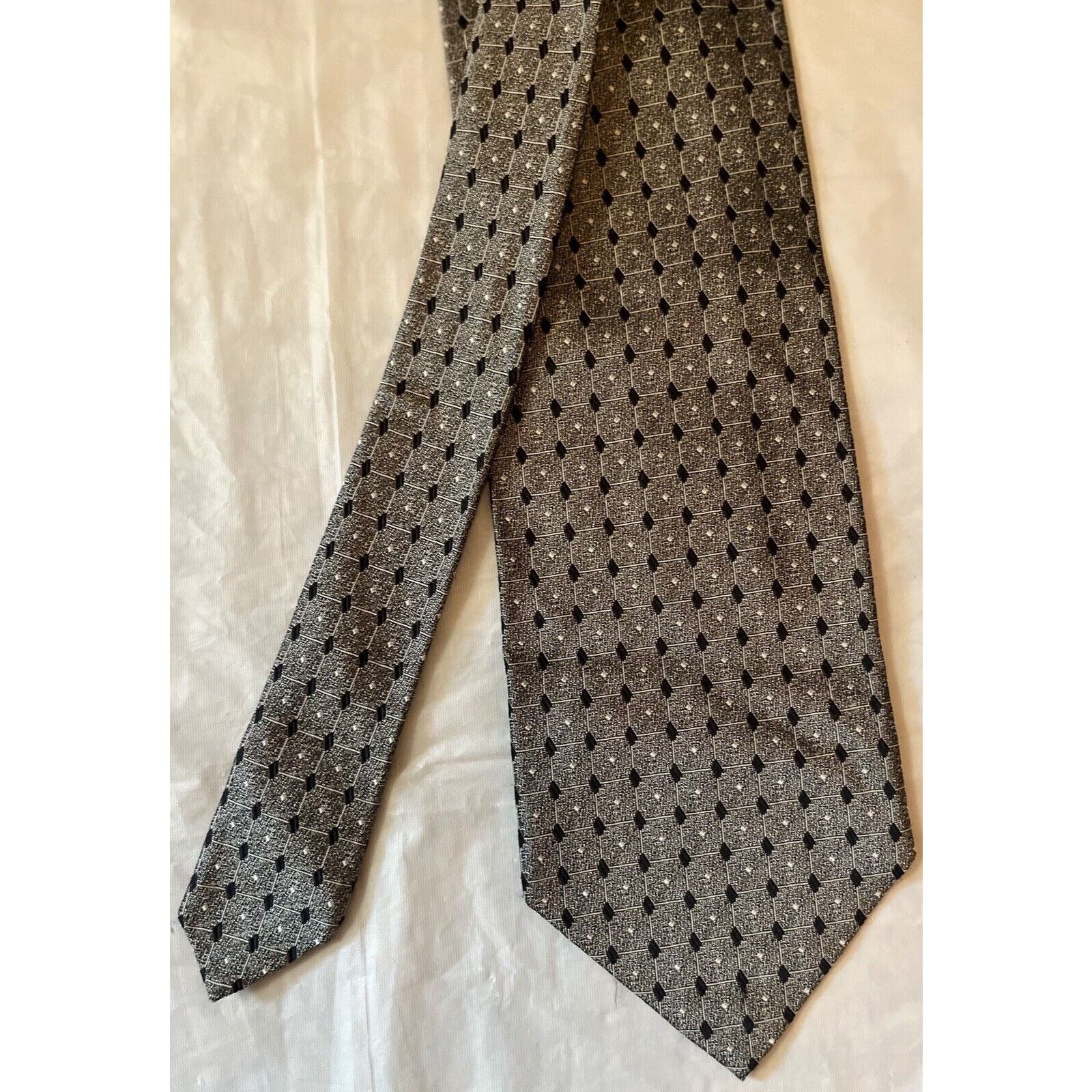 Other Valerio Garati Silk Tie ~ Gray & Black ~ Necktie Size ONE SIZE - 5 Thumbnail