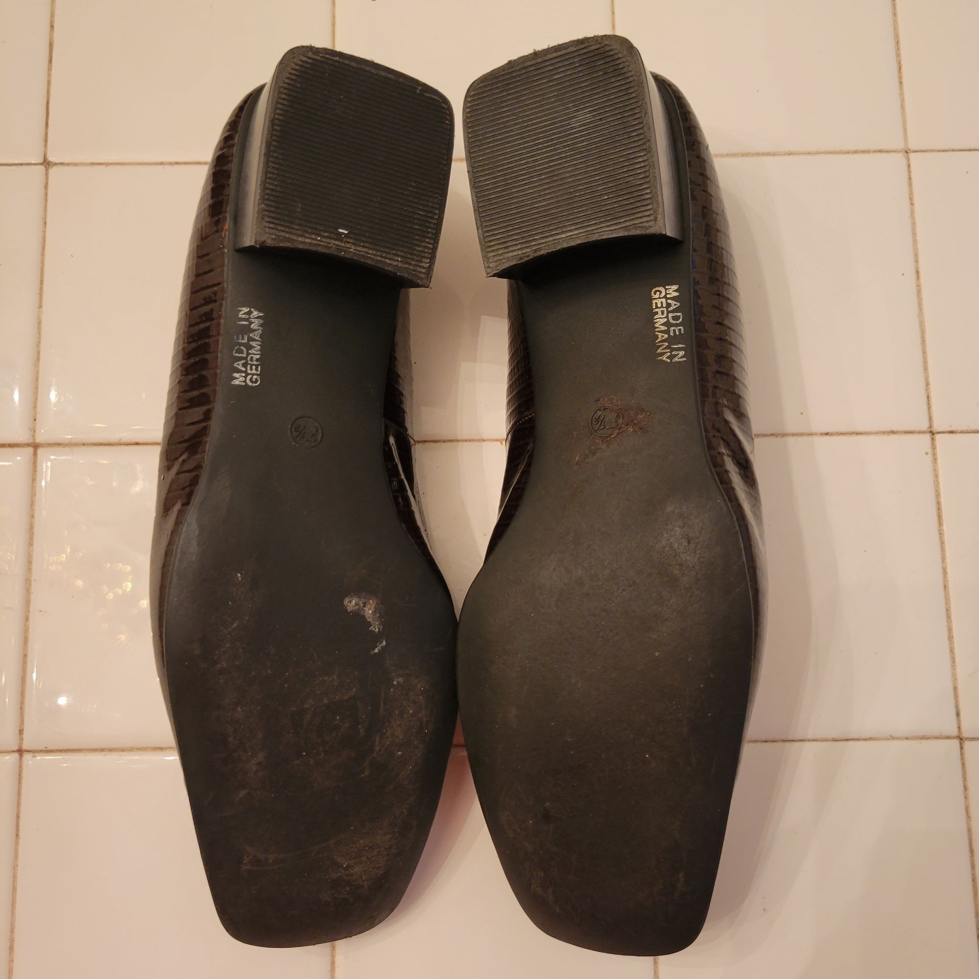 Vintage Ara Classic Echt Leder Brown Leather Heeled Loafers 7.5G Ge Size US 10 / IT 40 - 4 Thumbnail