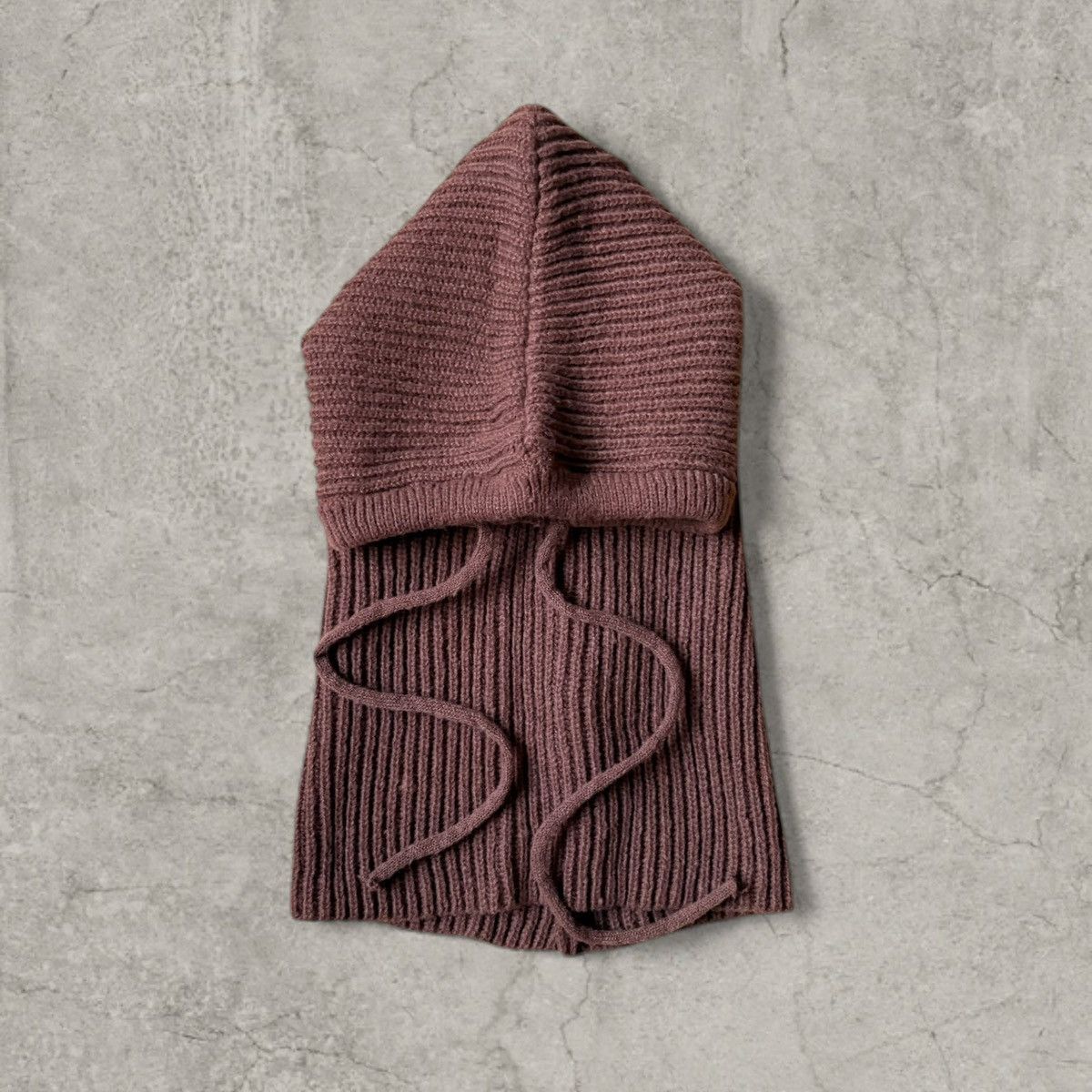 Japanese Brand Vintage style brown bonnet snood hood scarf hat. One size Size ONE SIZE - 4 Thumbnail