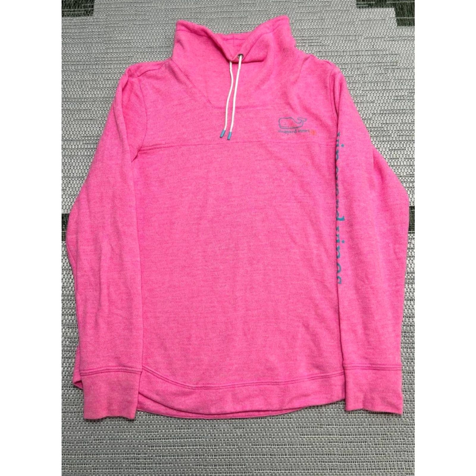 Vineyard Vines Vineyard Vines Sweatshirt Women Small Pink Cotton Logo Funnel Neck Size S / US 4 / IT 40 - 2 Thumbnail
