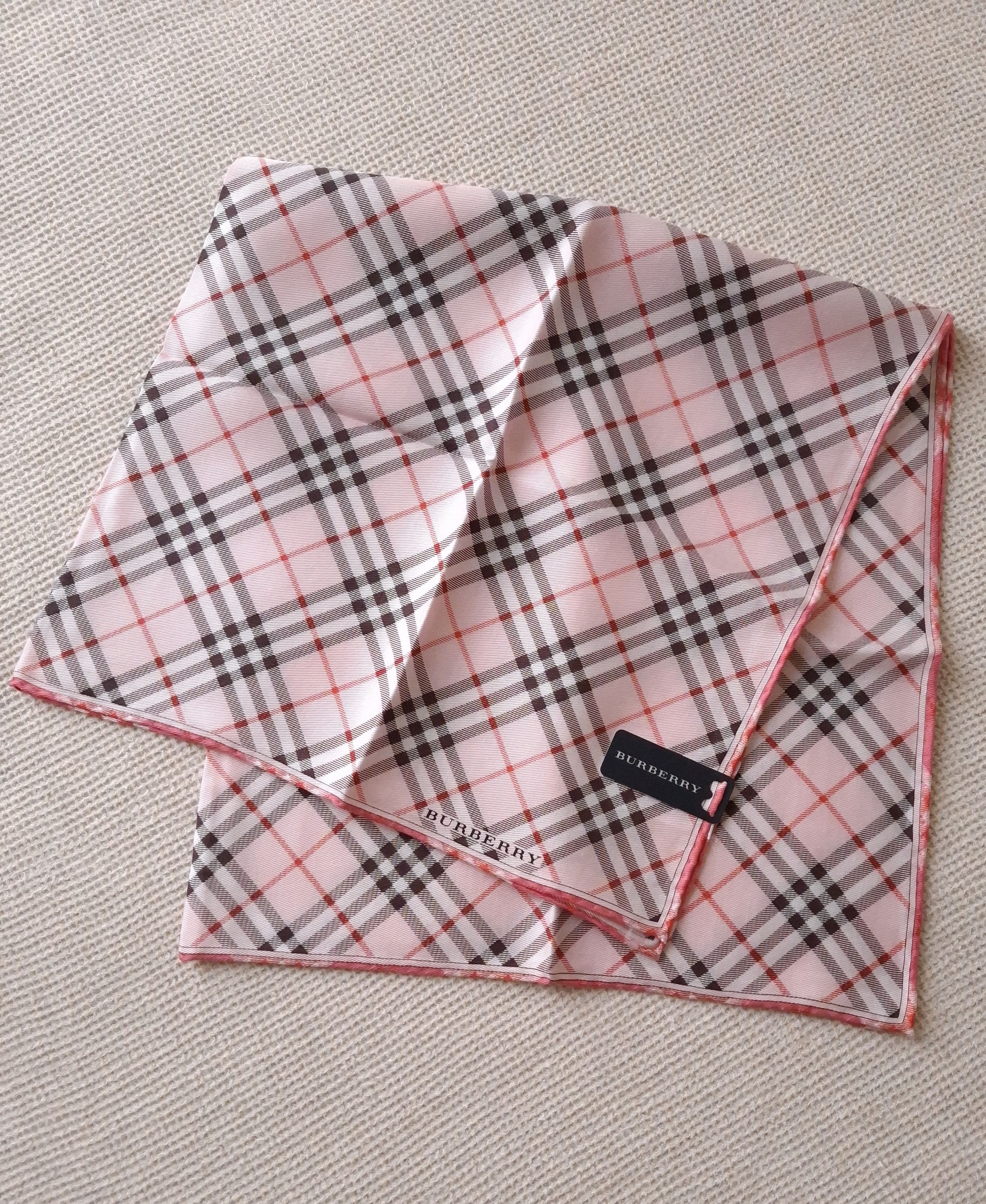Burberry × Vintage Japan Burberry bandana handkerchief silk/cotton Size ONE SIZE - 7 Thumbnail