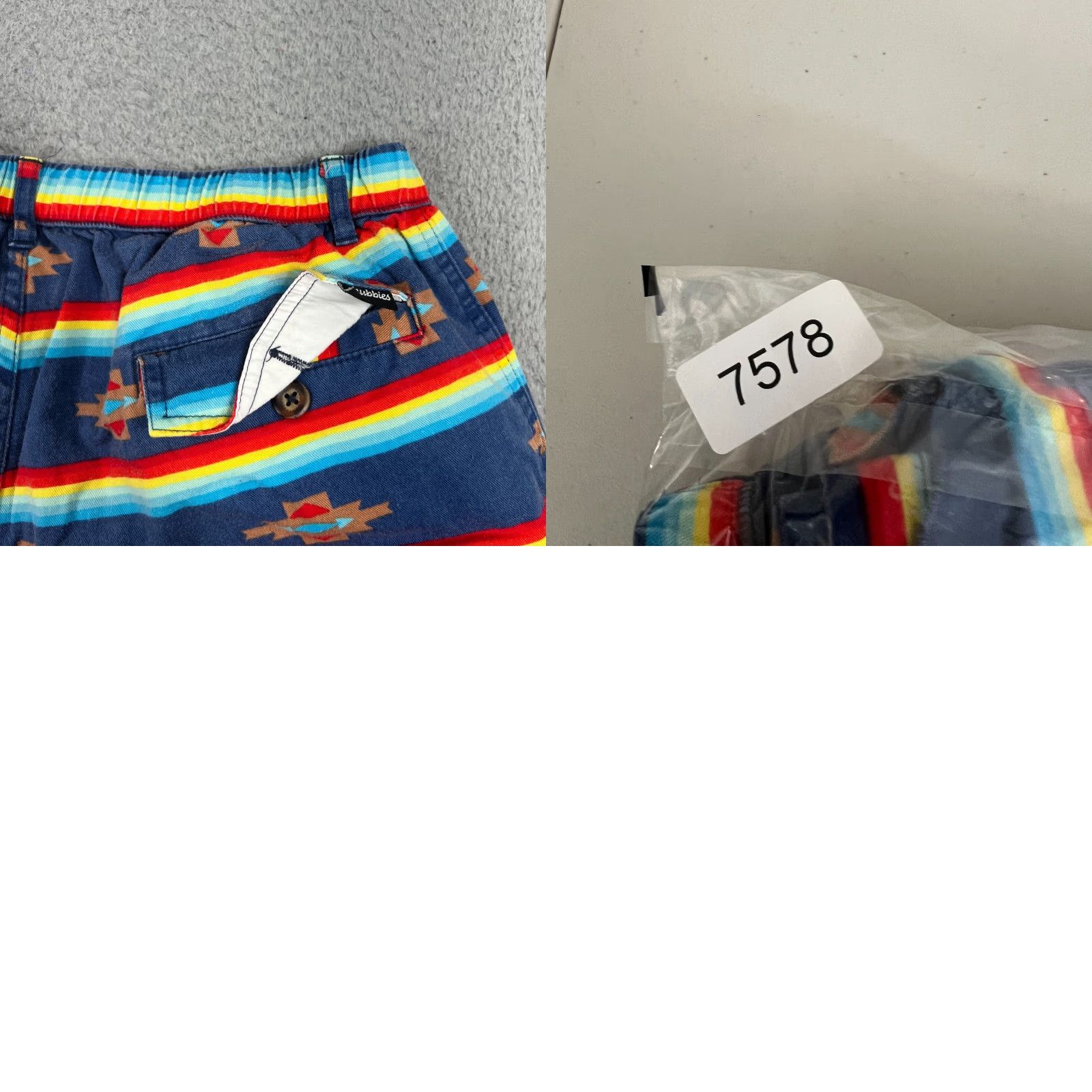Chubbies Chubbies Shorts Men's L Blue Aztec Striped 5" Inseam Casual Stretch Size US 33 - 8 Thumbnail