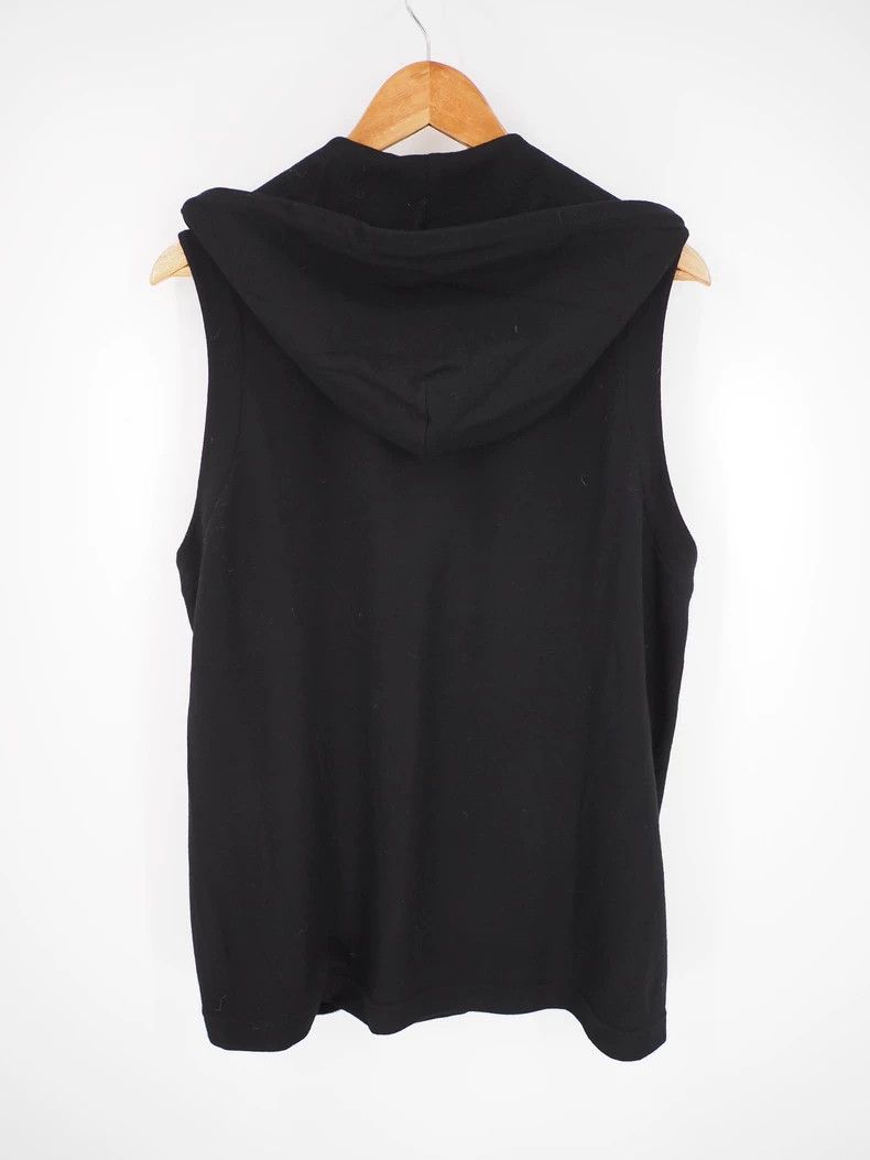 Yohji Yamamoto Yohji Yamamoto size 3 Black Wool Sleeveless Hooded Vest 250 Size 36R - 2 Thumbnail