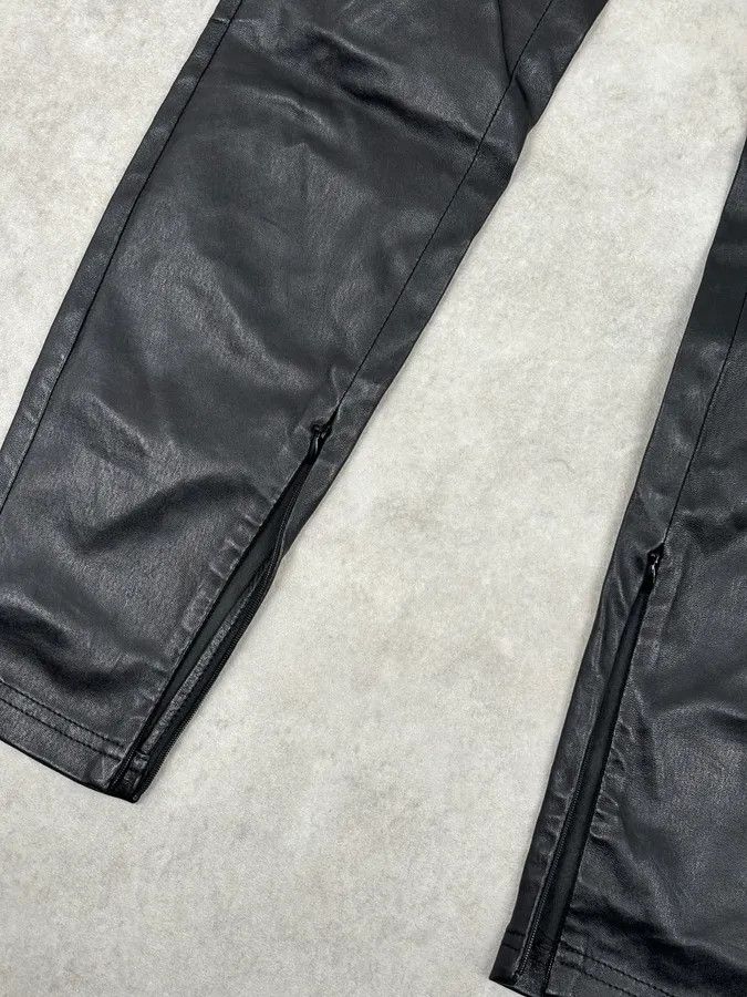 Givenchy 2010s Givenchy Black Leather Multi-Zip Skinny Pants Size 26" / US 2 / IT 38 - 10 Thumbnail