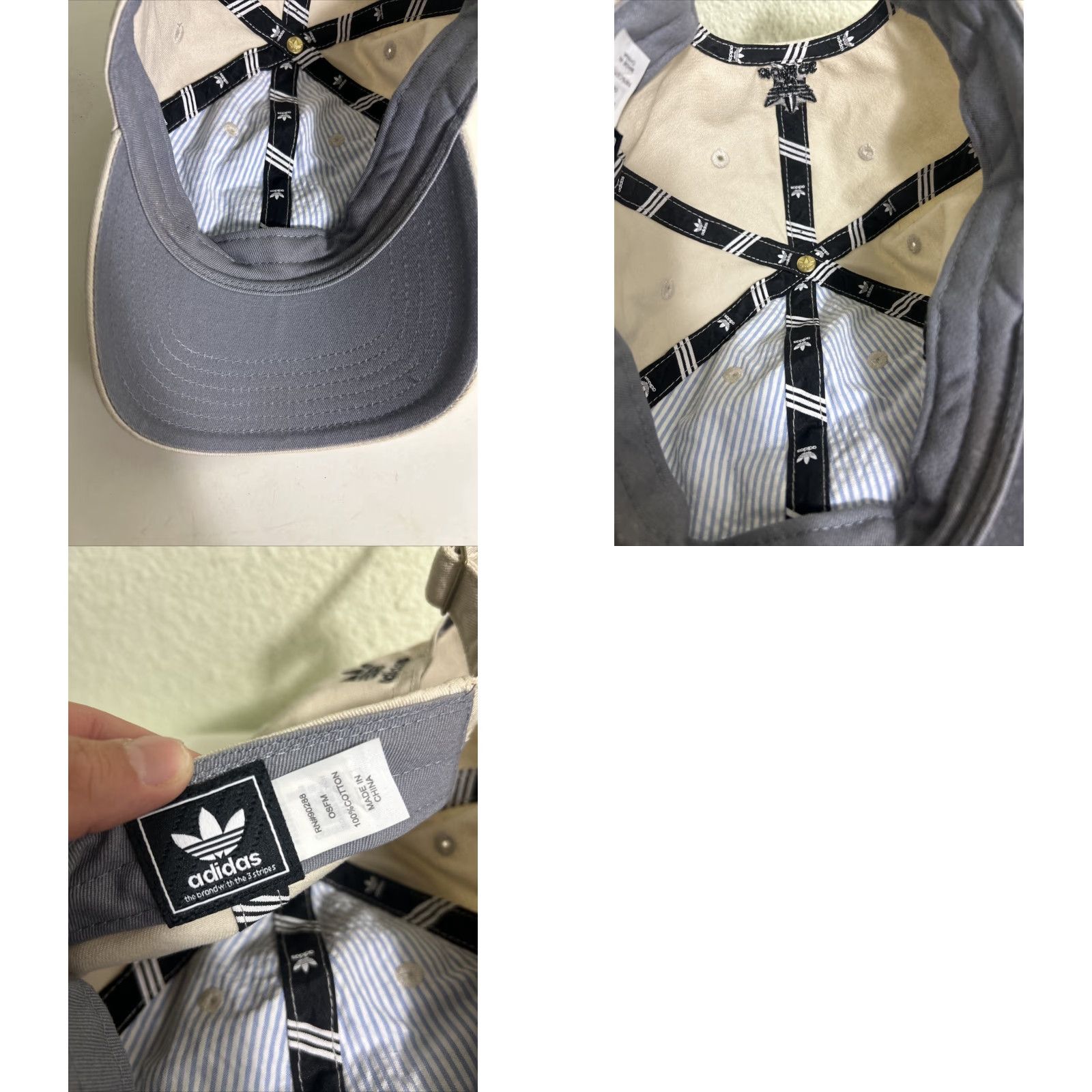 Adidas Adidas Dad Hat Adjustable Strap Black Beige Trefoil Hat Baseball Cap Men One Size Size ONE SIZE - 10 Thumbnail