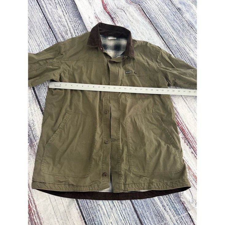 Columbia Columbia Outdoor Olive Utility Chore Jacket with Plaid Linin Size US L / EU 52-54 / 3 - 9 Thumbnail