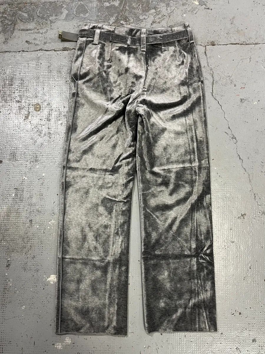 Giorgio Armani AW2018 Giorgio Armani Belted Wide Soft Grey Silver Pants Size US 30 / EU 46 - 8 Thumbnail