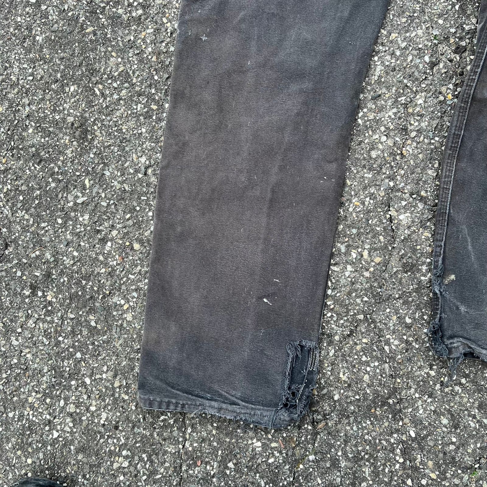 Carhartt × Vintage Vintage carhartt crazy faded black double knee work pants Size US 32 / EU 48 - 10 Thumbnail