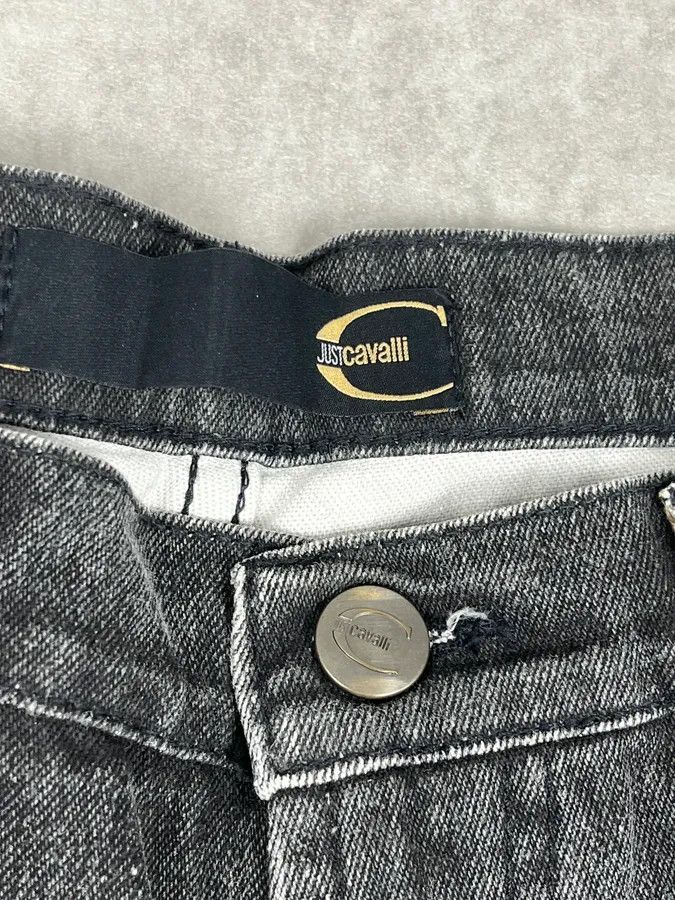 Just Cavalli AW2004 Cavalli Grey Fire Flames Denim Jeans Size US 31 - 10 Thumbnail