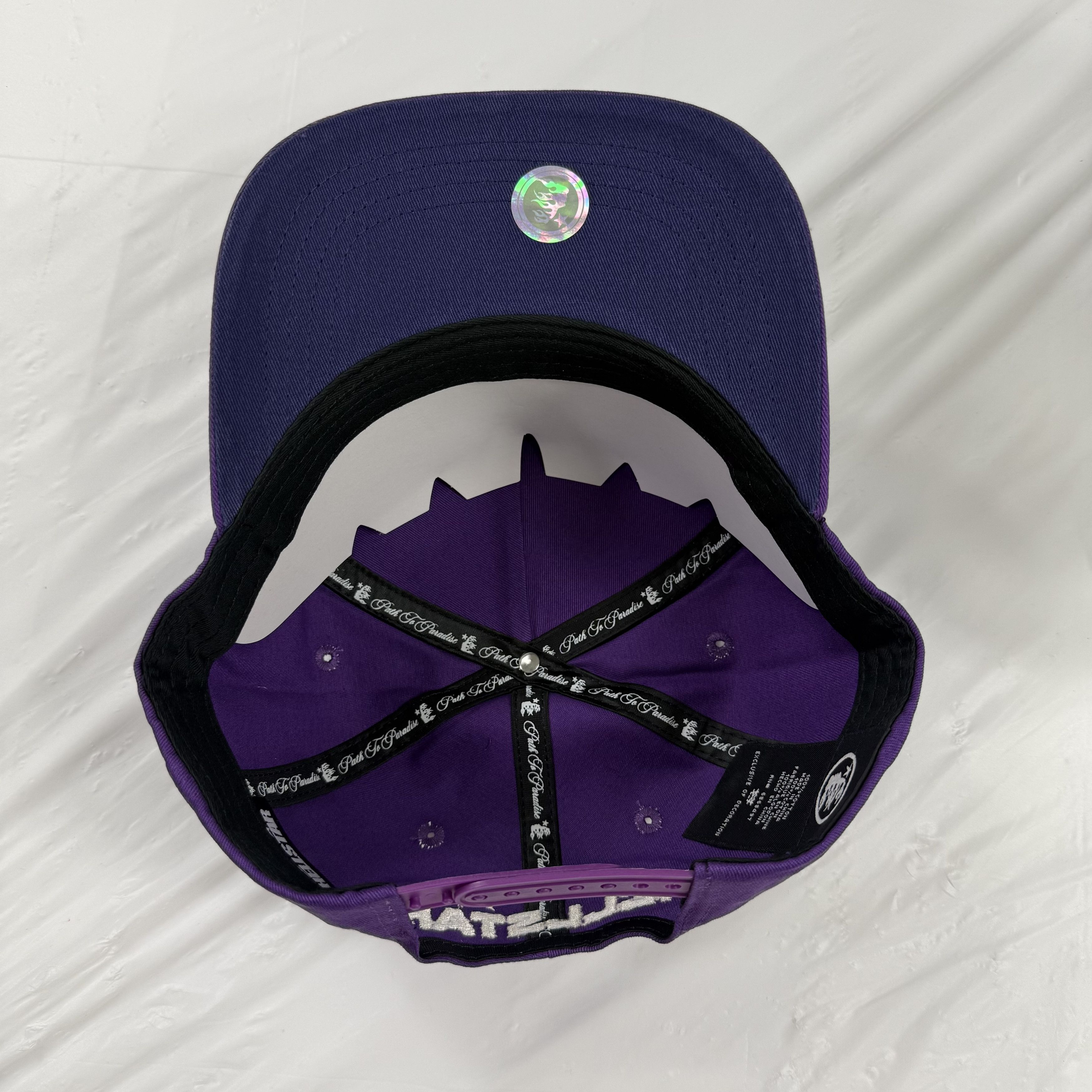 HELLSTAR Hellstar Records Purple Flame Head Star Snapback Adjustable Size ONE SIZE - 7 Thumbnail