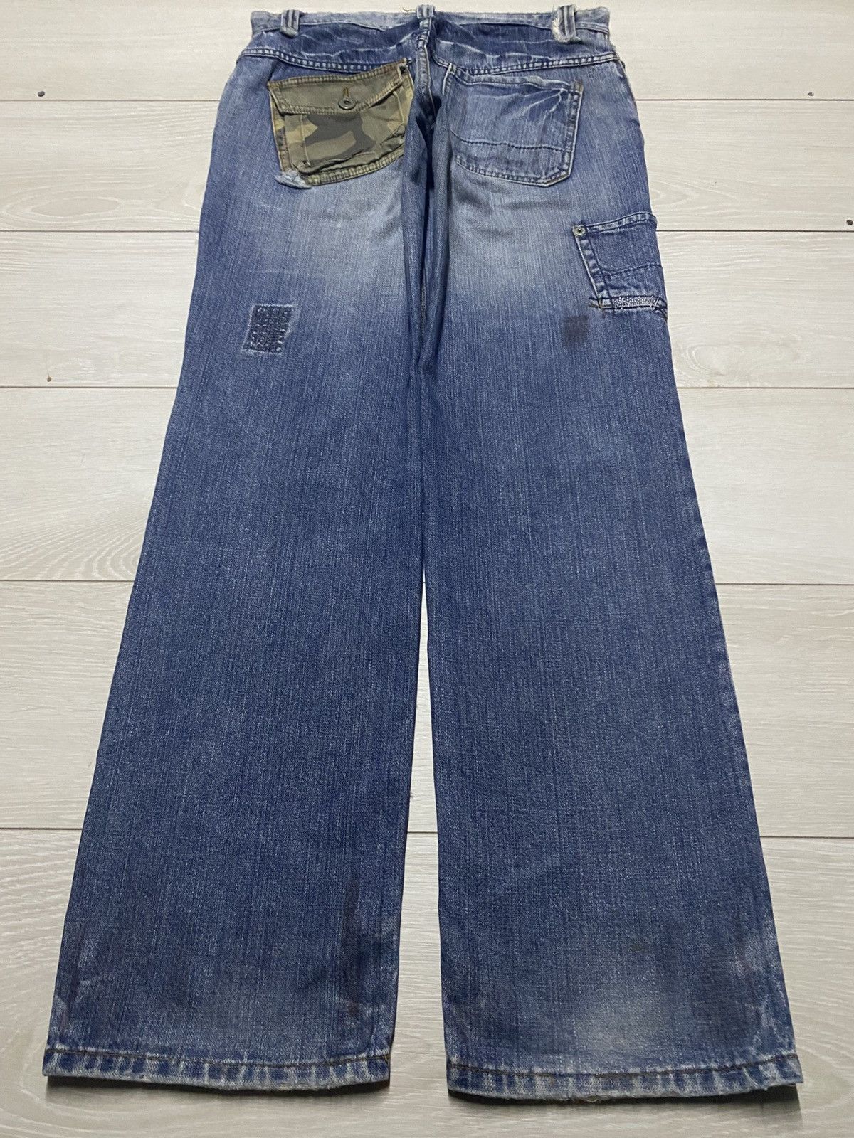 Maison Margiela Japanese Brand Patchwork Baggy Denim Margiela Style Size US 32 / EU 48 - 2 Thumbnail