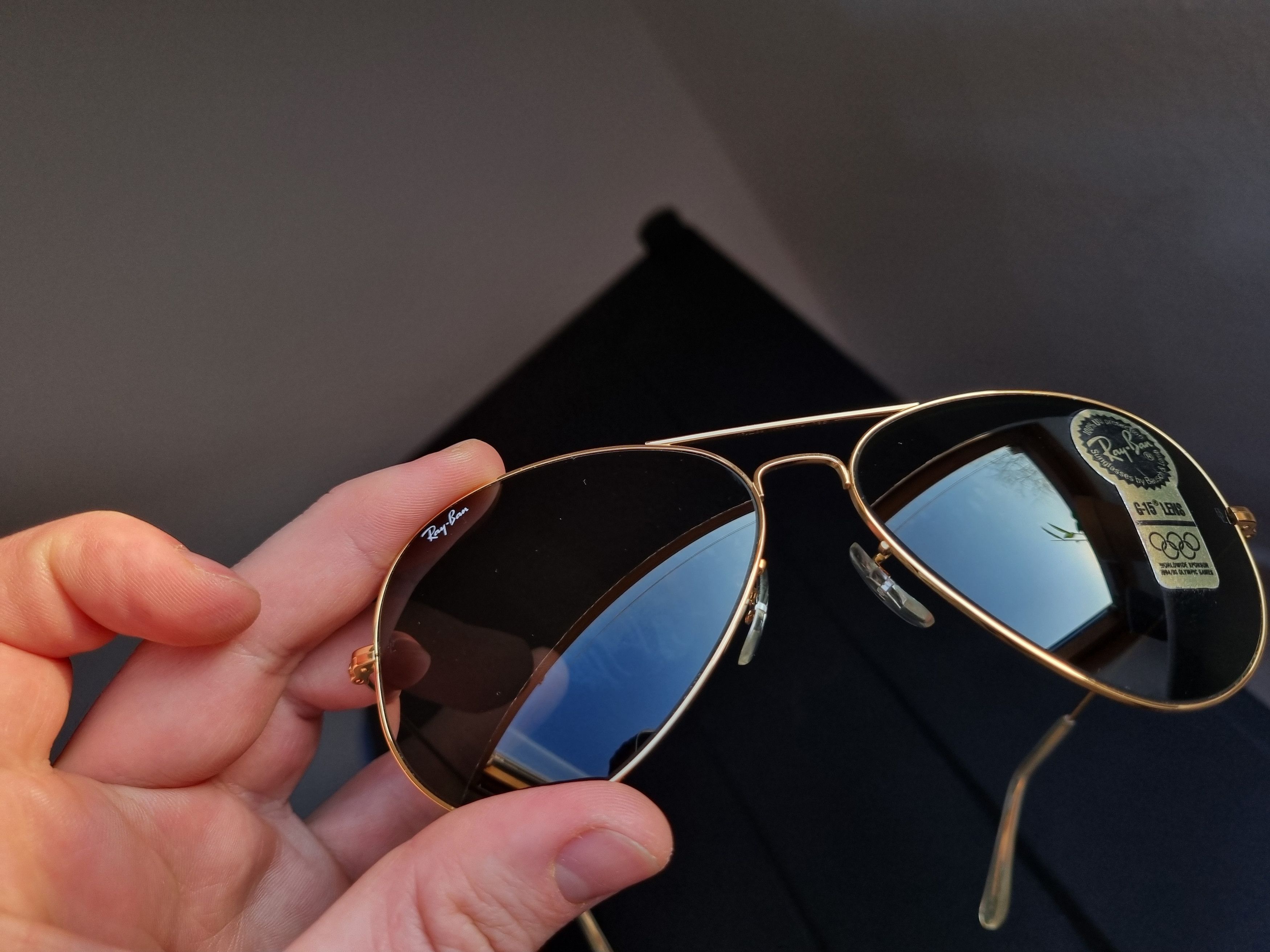 RayBan B&L Ray Ban USA Vintage Aviator 100% UV, G-15 | L2846 |62mm Size ONE SIZE - 9 Thumbnail