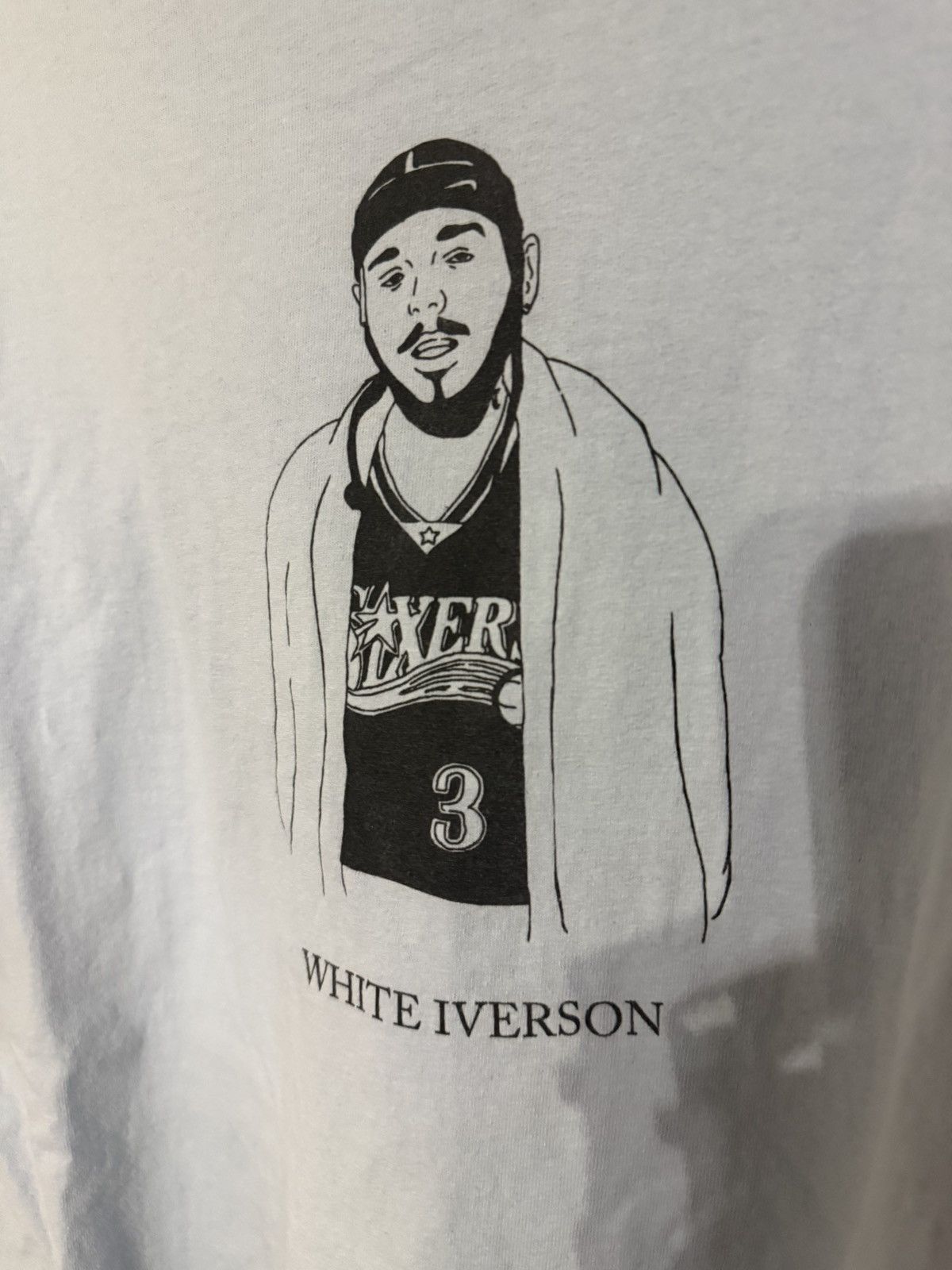 Rap Tees × Superrradical Superrradical white iverson Post Malone Tee XXL Size US XXL / EU 58 / 5 - 2 Thumbnail