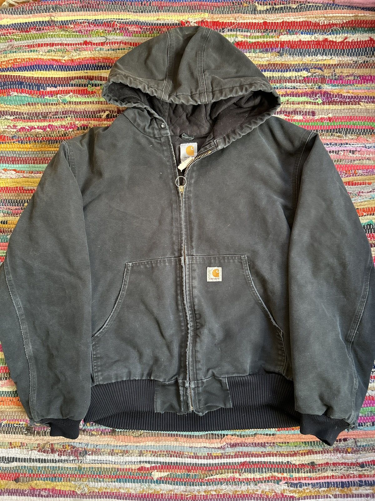 Carhartt Vintage Carhartt Hooded Jacket Size Large Black Size US L / EU 52-54 / 3 - 1 Thumbnail