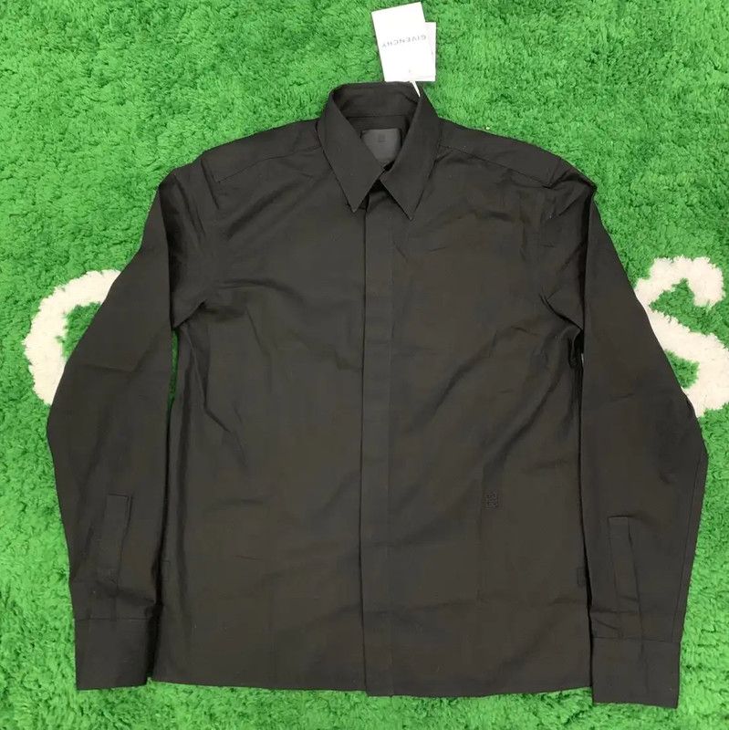 Givenchy Givenchy Black Cotton Long Sleeve Shirt 0089 Size US M / EU 48-50 / 2 - 1 Thumbnail