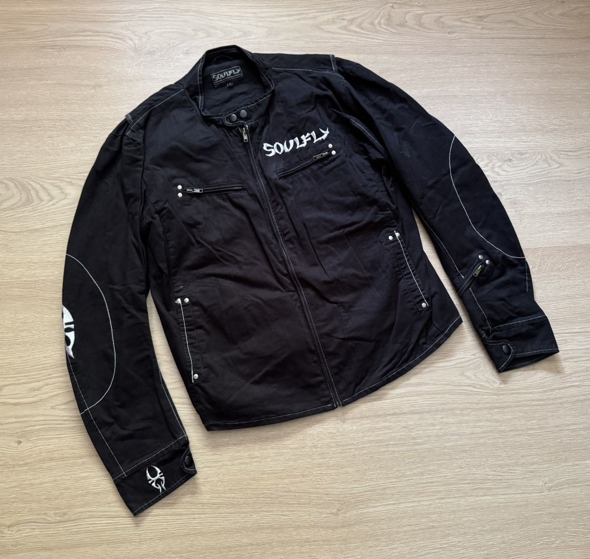 Band Tees Vintage 00’s 2005 Soulfly Rock Metal Band Tour Jacket Size US L / EU 52-54 / 3 - 1 Thumbnail